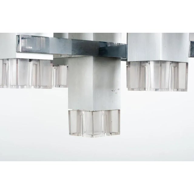 Chandelier by Gaetano Sciolari, 1970s For Sale - Image 6 of 11
