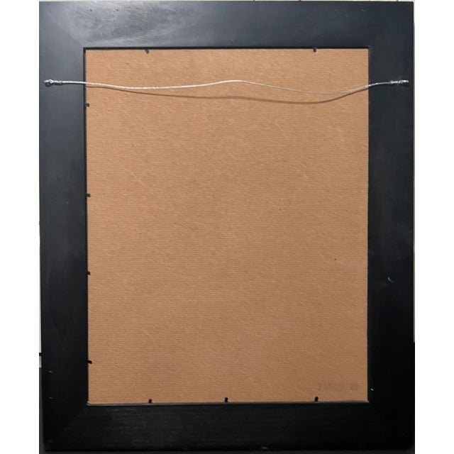 Plastic Early 21st Century Abstract Acrylic Painting of Two Figures in Dresses For Sale - Image 7 of 7