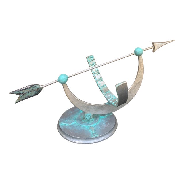 Vintage Neoclassical French Country Metal Garden Armillary Sundial For Sale