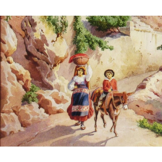 Paint Roberto Gigli, Italian Village Scene, Circa 1880 For Sale - Image 7 of 11