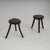 Wood Rustic Hand-Crafted Wooden Stools, 1960s, Set of 2 For Sale - Image 7 of 18