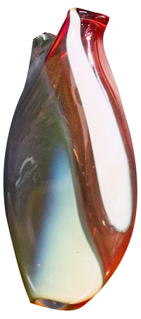 Glass Vase by Gualtiero Casalegno, Italy, 1990s