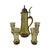 Antique Stein Jug and Glasses with Pewter Lid from Gebruder Thanhausen Munchen, Germany, Set of 5 For Sale - Image 5 of 11