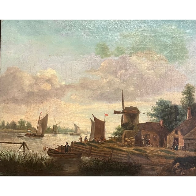 17th Century Dutch Old Master Painting, Monogrammed SR Baroque style Dutch Golden Age landscape painting in oil on canvas....