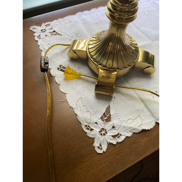 Vintage Waterford Crystal 35" Pineapple Hospitality Buffet Lamp - Brass (Model Lbu35a) For Sale - Image 13 of 15