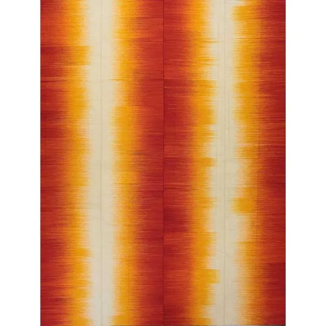 Handwoven Red/Orange Persian Kilim Area Rug 9'10" X 13'1" For Sale - Image 9 of 9