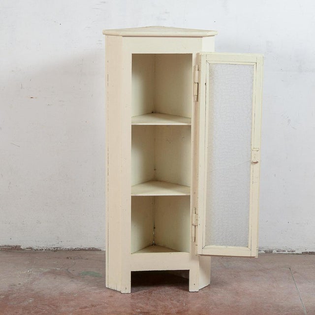 Small Vintage Corner Display Cabinet For Sale - Image 4 of 11