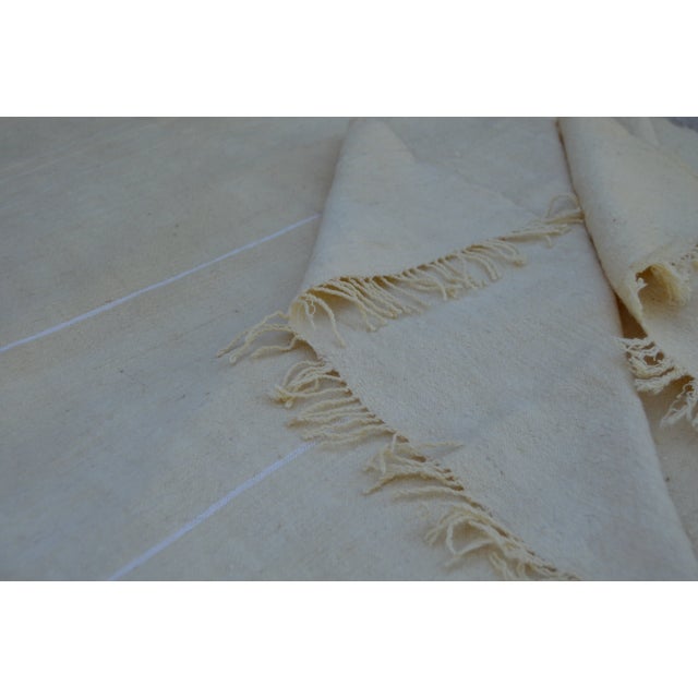 Mid 20th Century Mid 20th Century Moroccan Berber Striped Throw For Sale - Image 5 of 7
