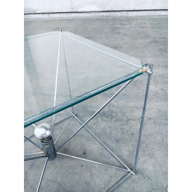 Cubist Coffee Table with Lamp attributed to Max Sauze, France 1960s For Sale - Image 4 of 18