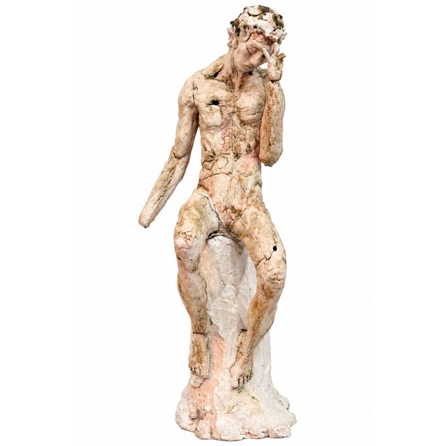Ceramic Expressionist Male Figurative Ceramic Sculptures – Set of 3 For Sale - Image 7 of 12