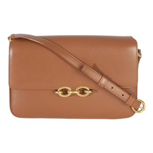 Brown Smooth Calfskin Le Maillon Satchel