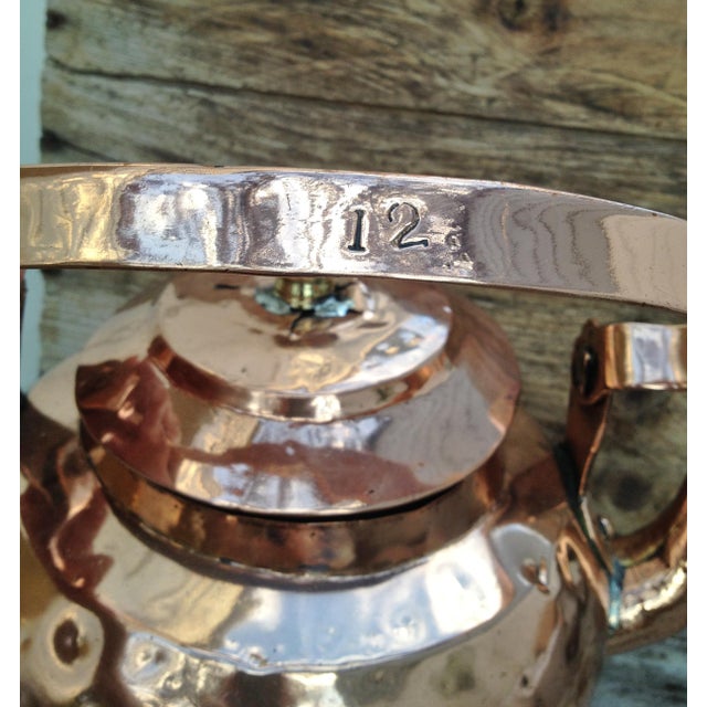 English Large 19th C. Copper Water Kettle Pot Dovetailed For Sale - Image 3 of 8