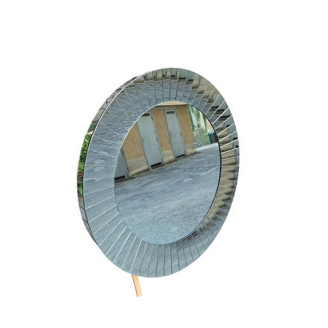 Mirror with Glass Strips and Piece on Important Italian Commission, 1990s For Sale - Image 4 of 10