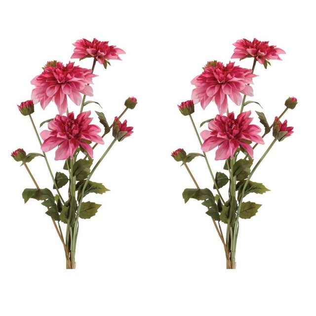 Rustic Dahlia Flower Bundle (Set of 2) For Sale - Image 3 of 3
