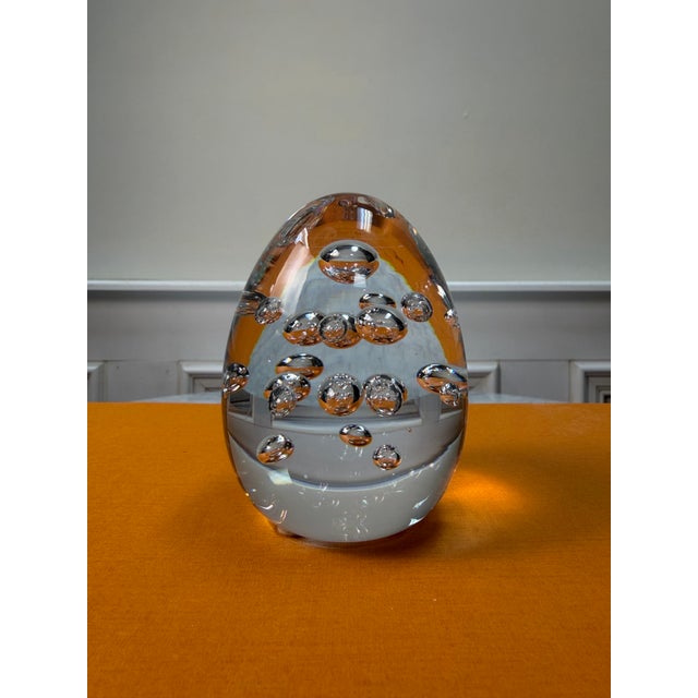 Elevate your desk, bookshelf, or vanity with this exquisite vintage art glass paperweight from the renowned French...