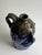 Vintage Georgia Folk Pottery Face Jug by Dal Burtchaell – Blue Glaze Sculptural Pitcher – Southern Folk Art For Sale - Image 12 of 12