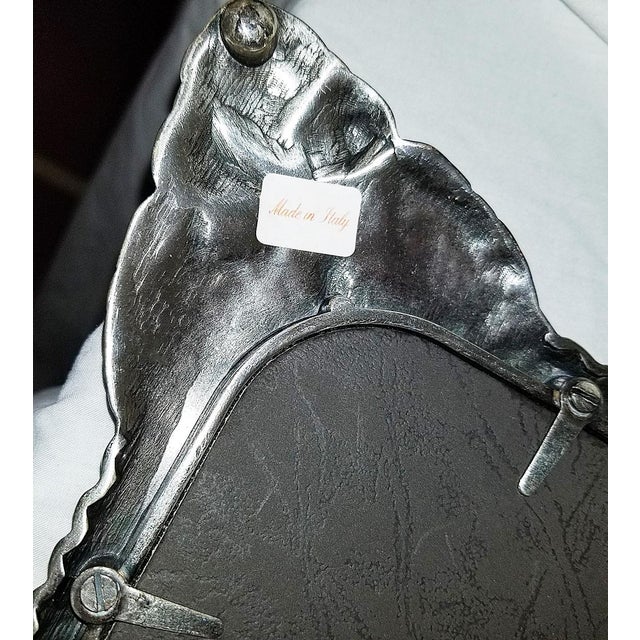 Metal 1990s Silver on Bronze Italian Perfume Mirror Tray For Sale - Image 7 of 7