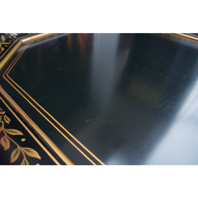 1980s Kindel Black Lacquer Tray Top Cocktail Coffee Table For Sale - Image 15 of 17
