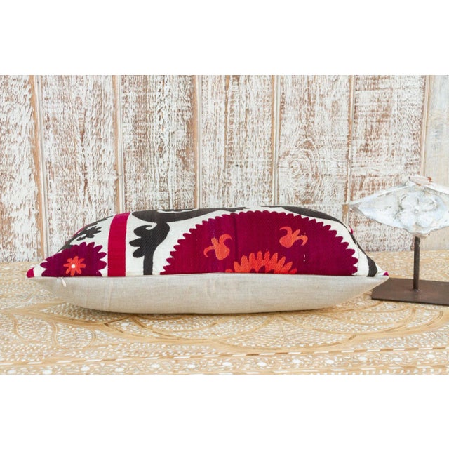 Textile Mehra Bukhara Suzani Lumbar Pillow For Sale - Image 7 of 10