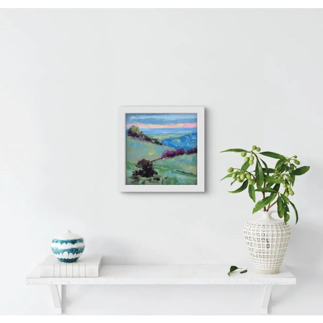 Modern Impressionist Mt. Diablo Sunset Oil Painting For Sale - Image 4 of 7