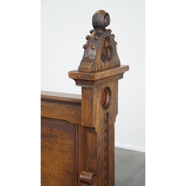 Late 19th Century Gothic Oak Church Pew For Sale - Image 10 of 17
