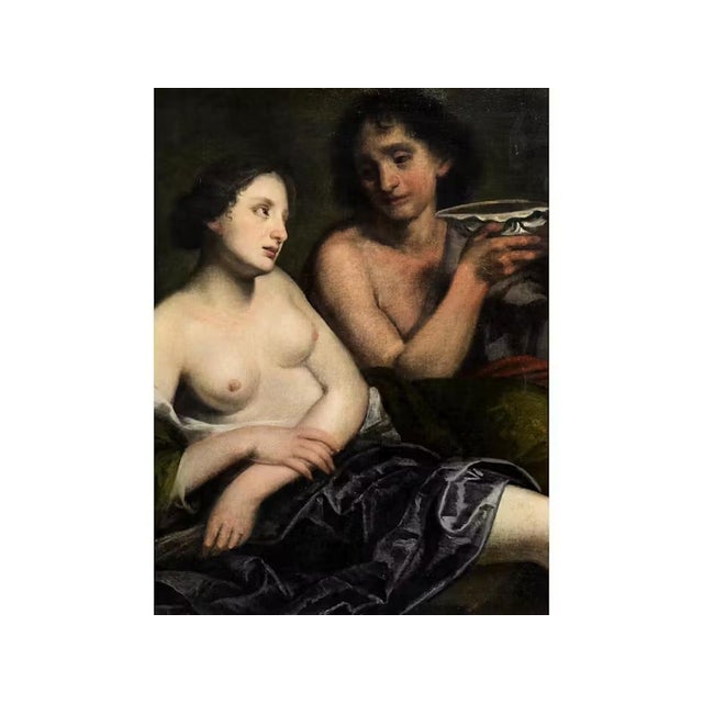Pietro Della Vecchia, Bacchus and Ceres, Oil on Canvas, 17th Century, Framed For Sale - Image 5 of 10