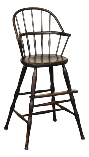 Antique Sack-Back Windsor Child's High Chair
