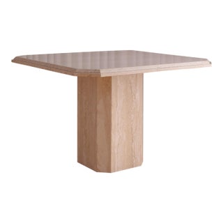 The Vintage Travertine Square 43" Dining Table For Sale