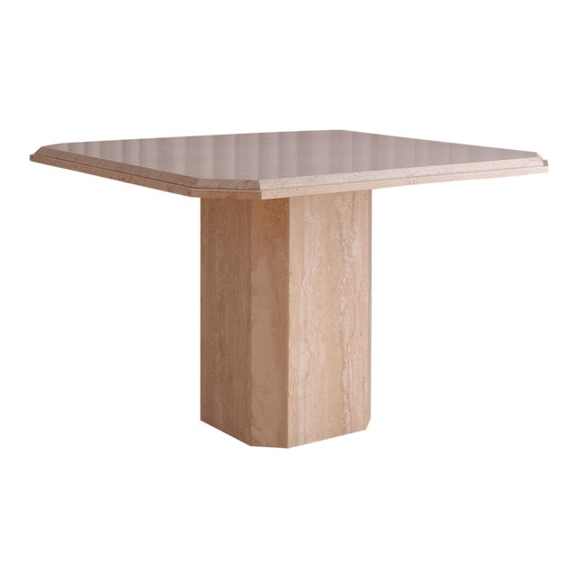 The Vintage Travertine Square 43" Dining Table For Sale