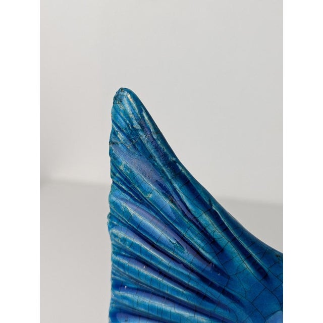 Italian Art Deco Blue Glazed Scorfano Fish Sculpture by Guido Cacciapuoti, 1930s For Sale - Image 17 of 18