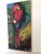 Vintage 1920s Original Parrot Bird Painting on Canvas For Sale - Image 12 of 12