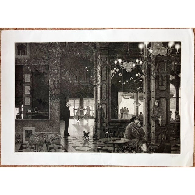Artist: Peter Milton (American, 1930-) Title: Interiors IV: Hotel Paradise Café Year: 1987 Medium: Resist-ground etching...