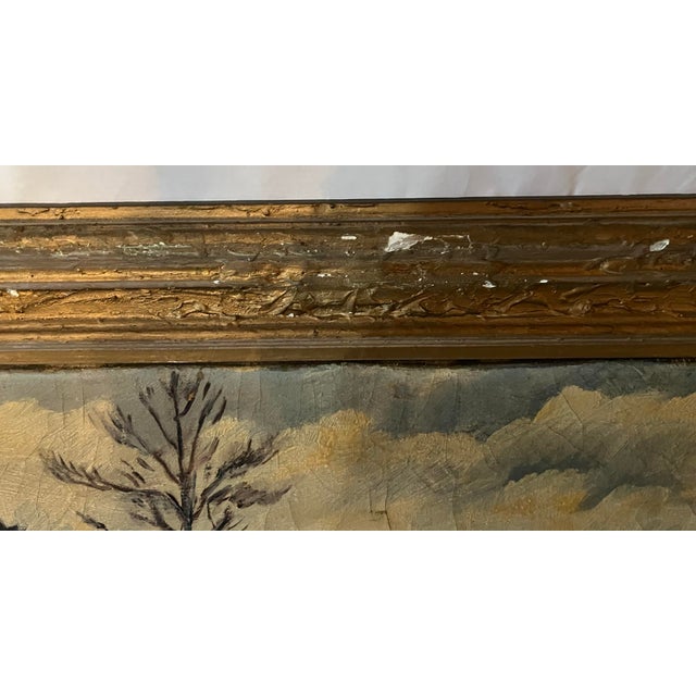 Vintage Oil on Canvas Landscape Painting From the Hudson Valley For Sale - Image 10 of 12
