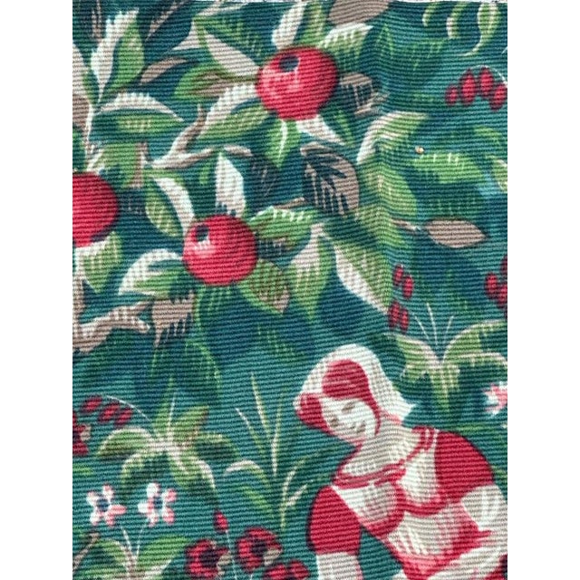 Vintage French Aubusson Screen Printed Tapestry with Medieval Design, 1960s For Sale - Image 18 of 18