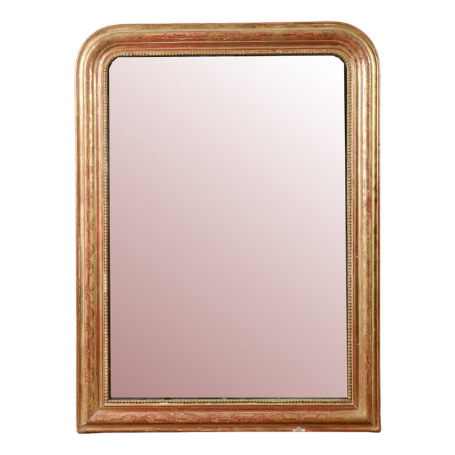French Gold Leaf Fireplace Mirror For Sale