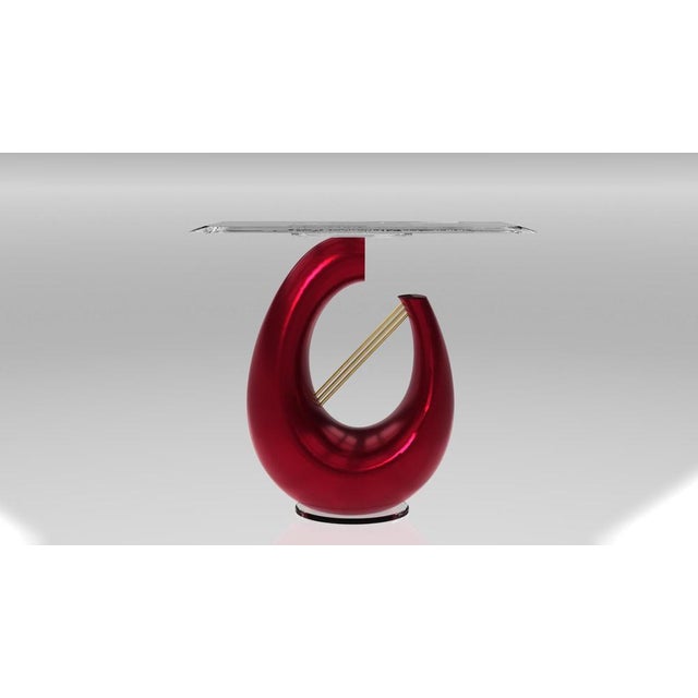 Ebe Umbrian Red Console Table from Eje-Design For Sale - Image 10 of 10