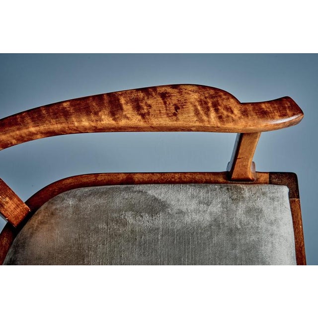 Art Deco French Armchairs with Velvet Seats, France, 1930s, Set of 2 For Sale - Image 10 of 13