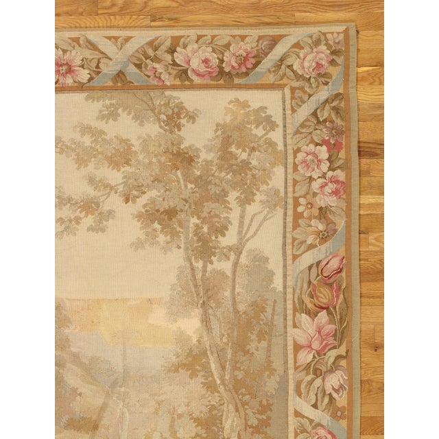 Brown 19th Century Aubusson Tapestry, Handmade, Ivory, Taupe, Cream For Sale - Image 8 of 18