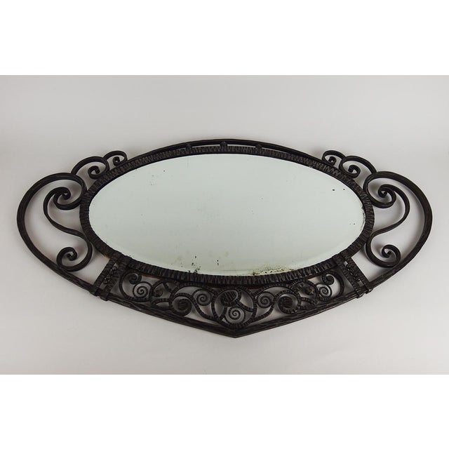 Art Deco Wrought Iron Mirror, 1920s For Sale - Image 11 of 11