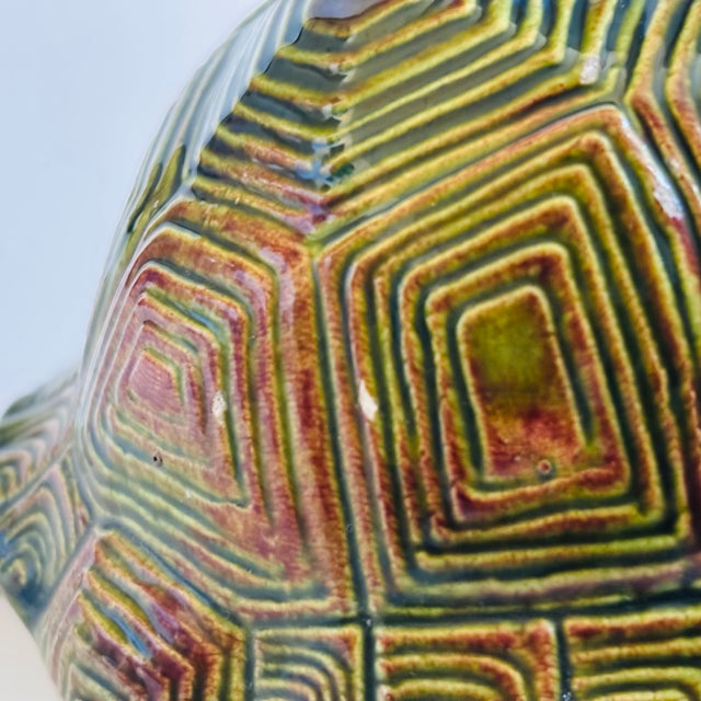 Mid Century Hand Made Ceramic Turtle - Signed and Dated 1977 For Sale - Image 12 of 14