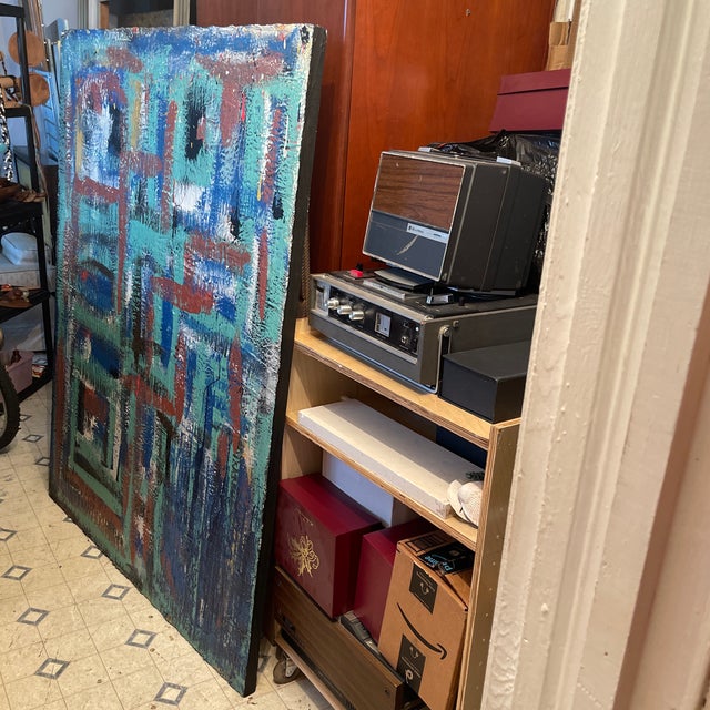 Hello” by John Frates, Huge, McM, Abstract, Multi-Direction, Unframed Is 48x60x1 1/2 In., #1713, 2 Frame Choices Add $1,000. Obo, Plus Extra Shipping For Sale - Image 10 of 12
