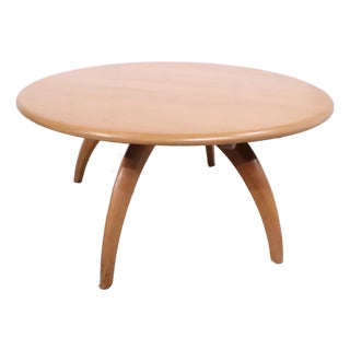 Mid Century Heywood Wakefield Lazy Susan Coffee Table For Sale