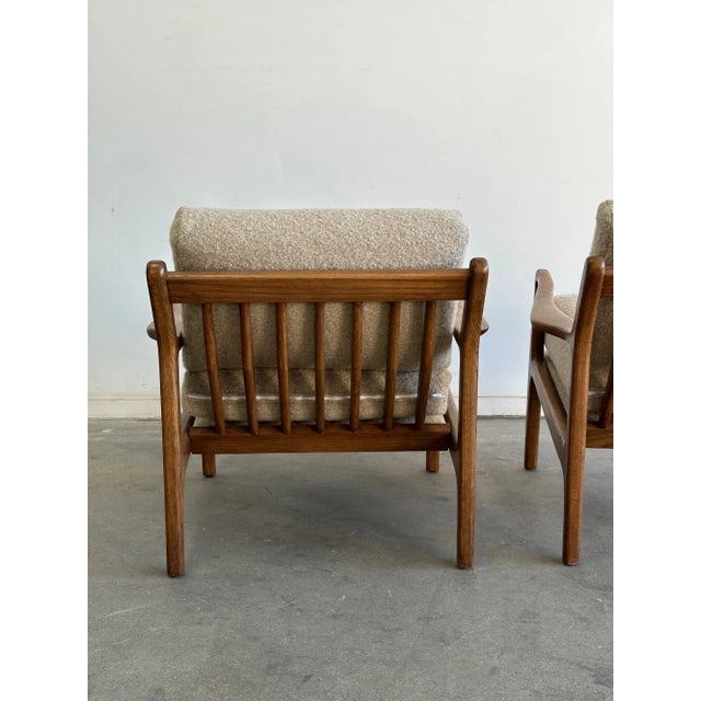 White Sculptural Loungers - Solid Oak For Sale - Image 8 of 12