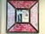 Glass Vintage Peruvian Reverse Painted Glass Floral Mirror 23x23" For Sale - Image 7 of 7