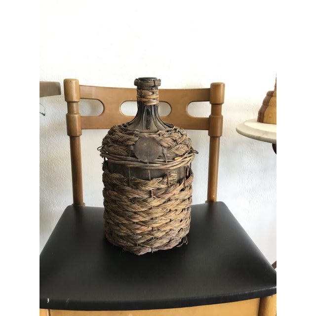 Rustic European Vintage Mid 20th Century French Demijohn Vintner Bottle For Sale - Image 3 of 3