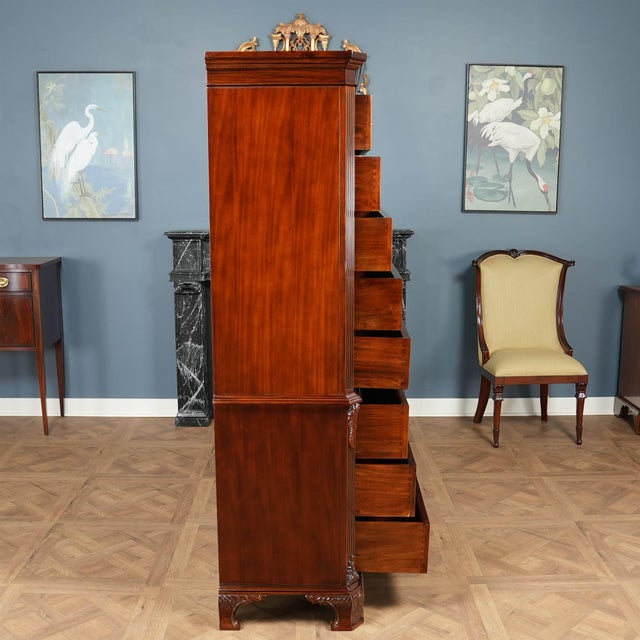 Niagara Furniture Mahogany Chippendale Tall Chest For Sale - Image 9 of 14