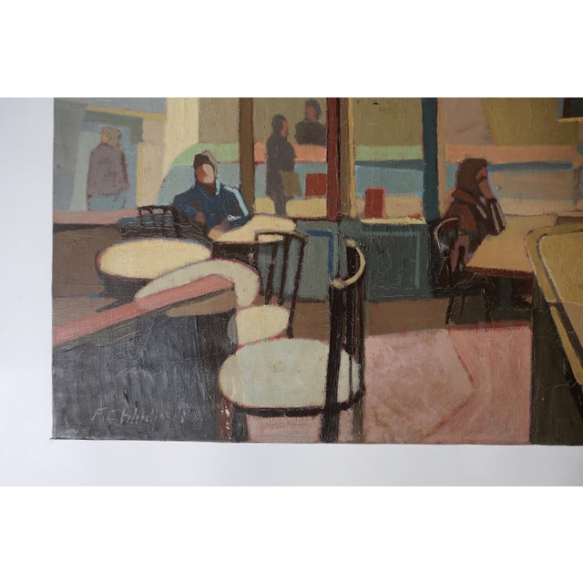 Frank Chludinski, Figurative Composition, 1970s, Oil Painting on Canvas For Sale - Image 7 of 13