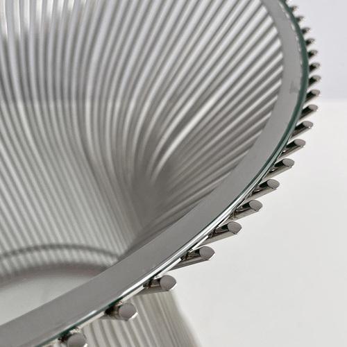 Modern Italian Steel and Crystal Side Tables attributed to Warren Platner for Knoll, 1966, Set of 2 For Sale - Image 13 of 18