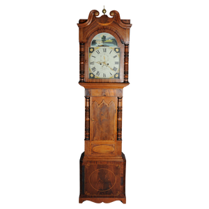 Antique English Grandfather Clock in Mahogany, 18th Century