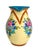 Charming vintage clay pitcher from Colonia Tovar, Venezuela, featuring a beautifully painted floral motif in rich cobalt...